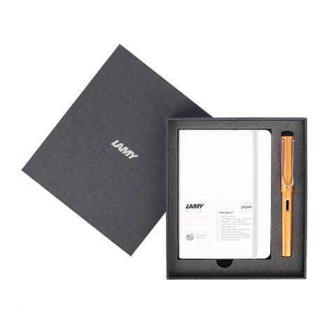  Gift set LAMY Notebook A6 softcover White + LAMY Al-star Bronze 