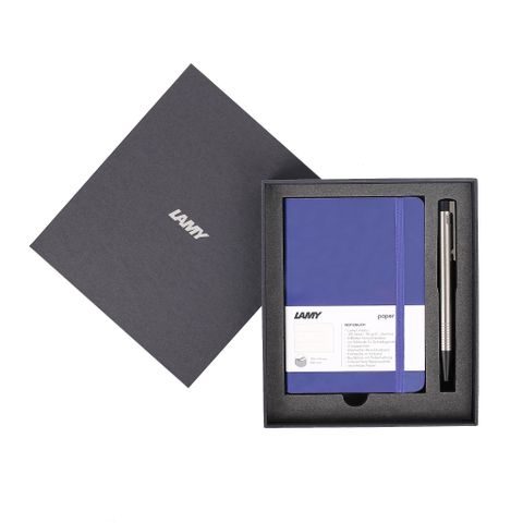  Gift set LAMY Notebook A6 softcover Blue + LAMY Logo Blue 