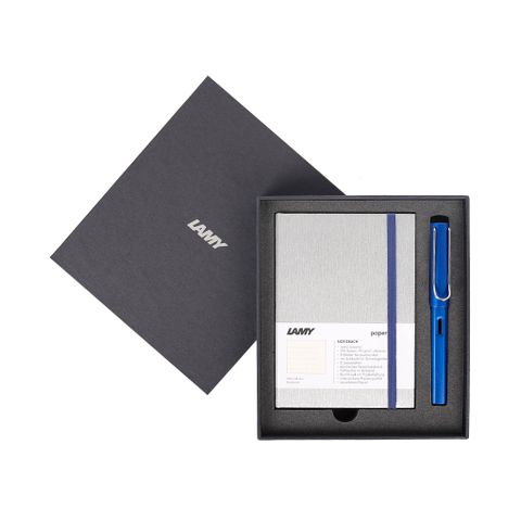  Gift set LAMY Notebook A6 softcover Grey + LAMY Al-star Blue 