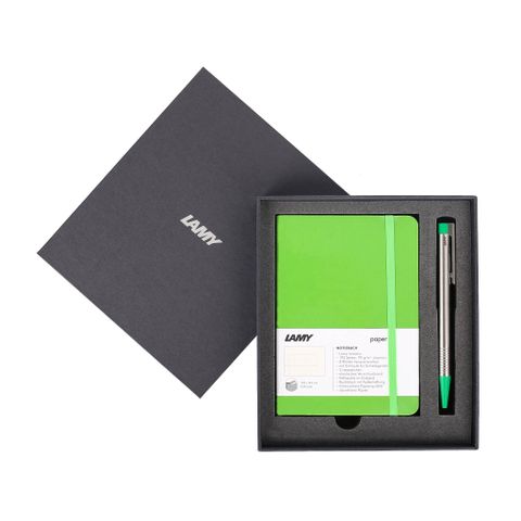  Gift set LAMY Notebook A6 softcover Green + LAMY Logo Green 