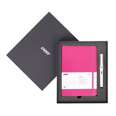  Gift set LAMY Notebook A5 softcover Pink+ LAMY Safari White 