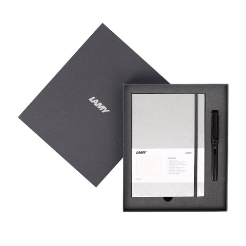  Gift set LAMY Notebook A5 softcover Grey + LAMY Al-star Black 