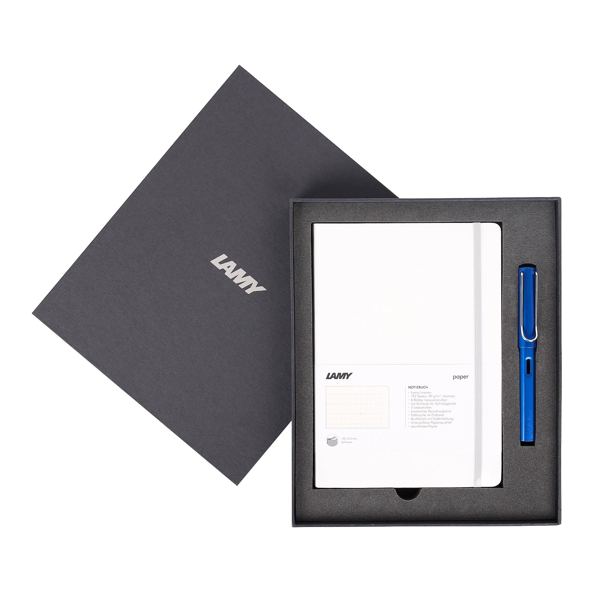 Gift set LAMY Notebook A5 softcover White + LAMY Al-star Blue