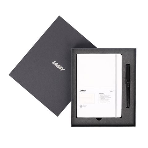  Gift set LAMY Notebook A5 softcover White + LAMY Al-star Black 