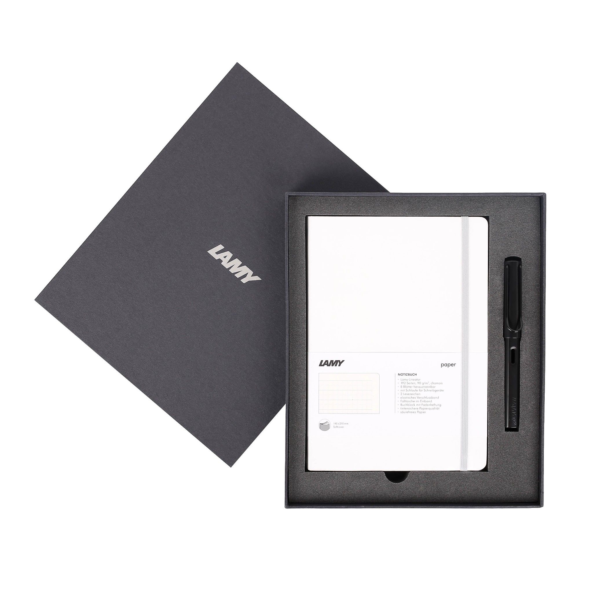 Gift set LAMY Notebook A5 softcover White + LAMY Al-star Black