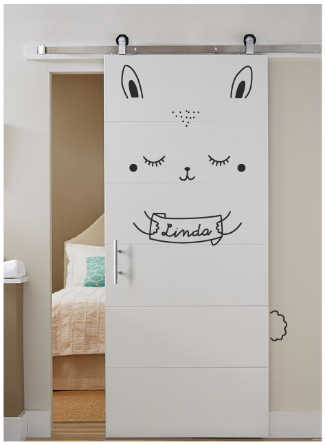 Decal dán tường phòng ngủ dán cửa
