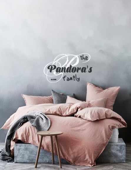 Decal dán tường phòng ngủ nghệ thuật chữ