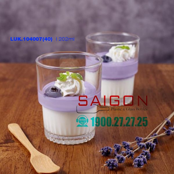 Lucky 104007 - Ly Kem Thủy Tinh Lucky Hai Tầng 202ml  | Nhập Khẩu Thái Lan