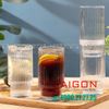 INS 211T - Ly Thủy Tinh Sọc 02 Tầng INS Stripes Tumber Glass 300ml | Thủy Tinh Cao Cấp