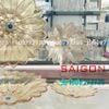 ELEGANT JZ-505V - Dĩa Thủy Tinh Cạn Tia Sen Vàng Elegant Đường Kính 20.0cm | Thủy Tinh Màu Cao Cấp