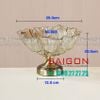ELEGANT NC-308 - Dĩa Thủy Tinh Hoa Tulip Chân Đồng Elegant Đường Kính 29.0cm | Thủy Tinh Màu Cao Cấp