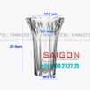 Deli DSHP2015-1 - Bình Hoa Thủy Tinh Deli Delisoga Loe Kim Cương 27cm | Thủy Tinh Cao Cấp