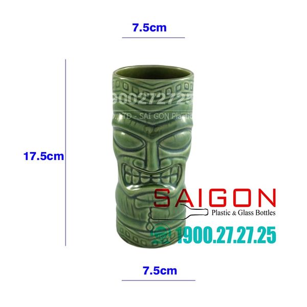 Libbey 996043 - Ly Sứ Libbey Tiki Tumbler Green 592ml | Nhập Khẩu E.U