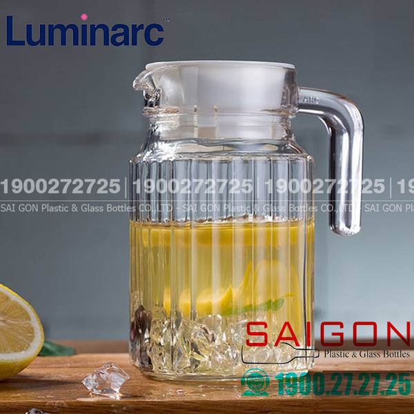 Luminarc G2667 - Bình Nước Thủy Tinh Luminarc Quadro Cao Cấp 500ml |  Thủy Tinh Cao Cấp