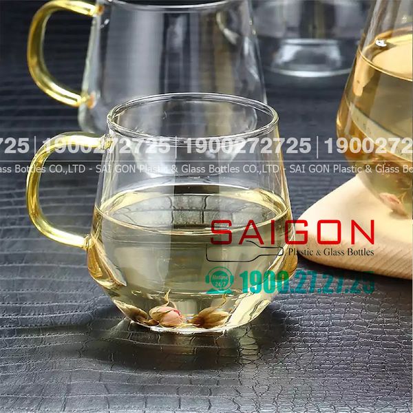 DELI GPB57 - Ly Thủy Tinh Delisoga Borosilicate Lexington Coffee Cup Glass 420ml | Thủy Tinh chịu nhiệt Cao Cấp