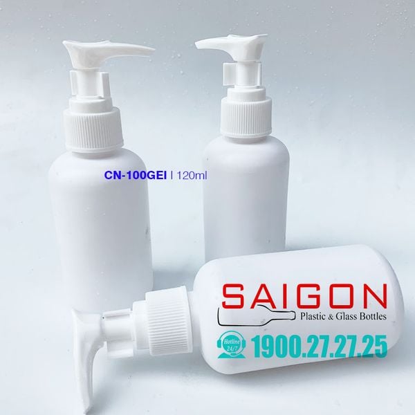 Chai Nhựa HDPE Vòi Nhấn Gel 120ml