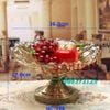 ELEGANT NC-398 - Dĩa Thủy Tinh Kim Cương Chân Đồng Elegant Đường Kính 36.0cm | Thủy Tinh Màu Cao Cấp