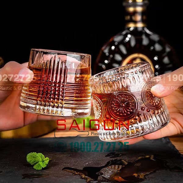 Deli KB148D - Ly Thủy Tinh Deli Whisky Rock 170ml | Sọc Chéo , Thủy Tinh Cao Cấp