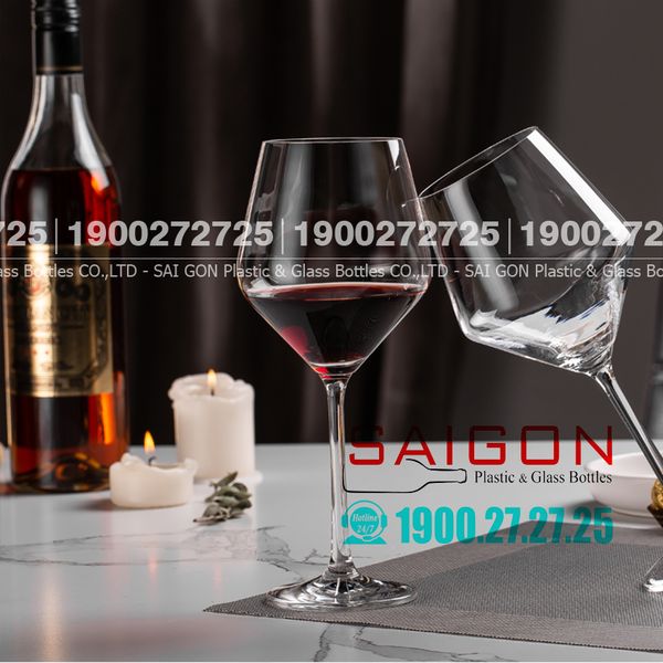 IDELITA 83BG45 - Ly thủy tinh Pha Lê IDELITA Diamond Red Wine Crystal Glasses 450ml | Thủy Tinh Pha Lê Cao cấp