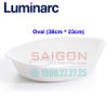 Luminarc N3486 - Khay Nướng Thủy Tinh Luminarc Smart Cuisine Oval 38cm * 23cm | Thủy Tinh Trắng Sữa Cao Cấp , Nhập Khẩu Pháp