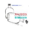 Chai Thủy Tinh Dẹp Cổ Cao Nắp Nhôm 350ml