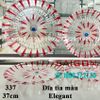 ELEGANT JZ-337M - Dĩa Thủy Tinh Cạn Tròn Tia Màu Elegant Đường Kính 37.0cm | Thủy Tinh Màu Cao Cấp