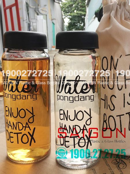 Nhãn Hiệu Water pongdang Enjoy Handa Detox | In Lụa Qùa Tặng Khuyến Mãi , In Lụa 1 Màu