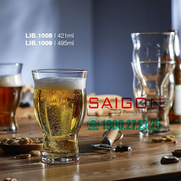 Libbey 1009 - Ly Thủy Tinh Libbey Stacking Crafl Beer Glass 495ml  | Nhập Khẩu USA
