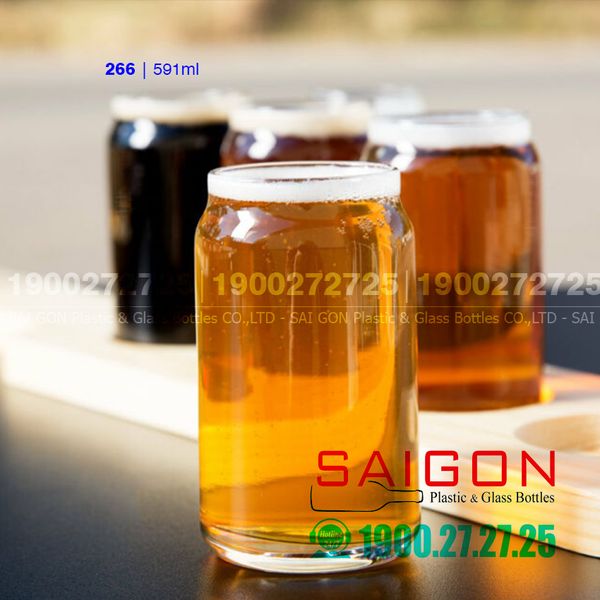 Libbey 266 - Ly Thủy Tinh Libbey Beer Can 591ml | Nhập Khẩu USA