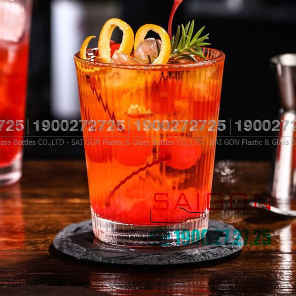King Dealay H017 - Ly Thủy Tinh King Dealay studio Rock Glass 250ml | Thủy tinh Cao Cấp