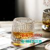 Deli KB148A - Ly Thủy Tinh Deli Whisky Rock 170ml | Sọc Caro , Thủy Tinh Cao Cấp