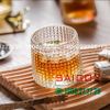 Deli KB148A - Ly Thủy Tinh Deli Whisky Rock 170ml | Sọc Caro , Thủy Tinh Cao Cấp