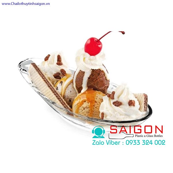 Ocean P02616 - Dĩa kem Delight Banana split Dish , Nhập Khẩu Thái lan