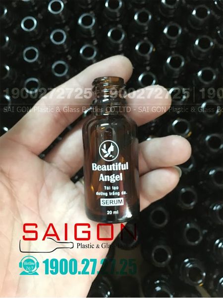 Nhãn Hiệu Serum Beautiful Angel | In Chai lọ Mỹ Phẩm , 1 Màu