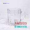 Union 345 - Ly Thủy Tinh Sọc Có Quai Union Tea Cup Stripes Glass 295ml | Nhập Khẩu Thái Lan