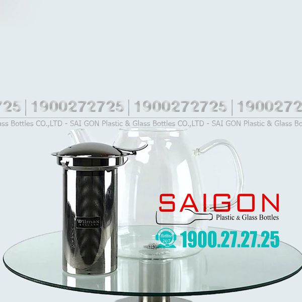 Wilmax England 888807/A - Bình Trà Thủy Tinh Wilmax Thermo Tea Pot 600ml | Thủy Tinh Chịu Nhiệt Cao Cấp