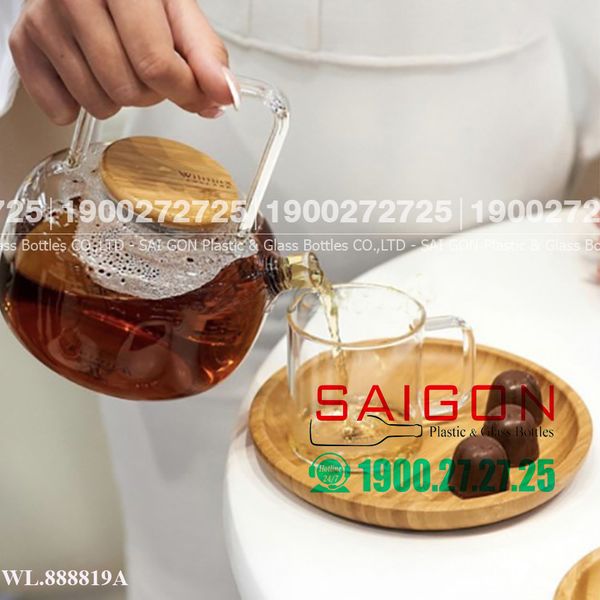 Wilmax England 888819/A - Bình Trà Thủy Tinh Wilmax Thermo Tea Pot 600ml | Thủy Tinh Chịu Nhiệt Cao Cấp