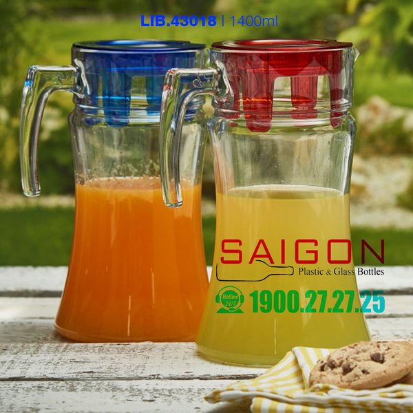 Pasabahce 43018 - Bình Nước Thủy Tinh Pasabahce Jud With Lid 1.400ml | Nhập Khẩu Thổ Nhĩ Kỳ