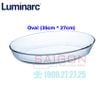 Luminarc J1339 - Khay Nướng Thủy Tinh Luminarc Oval ( 35cm*27cm ) | Nhập Khẩu Pháp