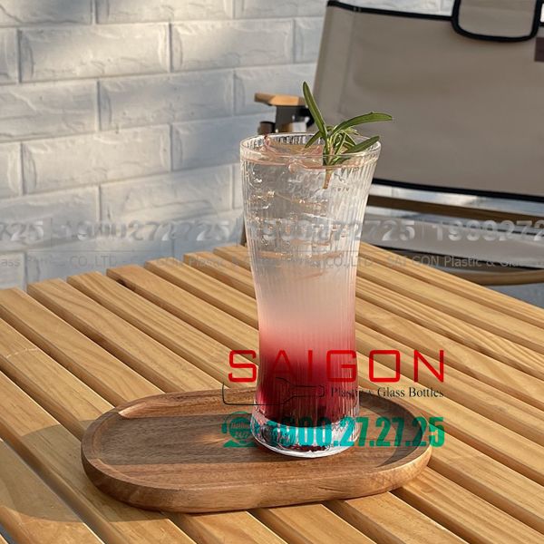 INS 21104 - Ly Thủy Tinh INS Strip Salsa Hight Ball 355ml | Thủy Tinh Cao Cấp