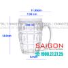 Union 316 - Ly thủy tinh Có Quai Union Beer Mug Glass 400ml |  Nhập Khẩu Thái Lan