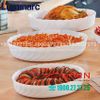 Luminarc P4637 - Khay Nướng Thủy Tinh Luminarc Smart Cuisine Trianon Oval ( 36cm*29cm ) | Thủy Tinh Trắng sữa Cao cấp , Nhập Khẩu Pháp