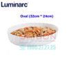 Luminarc P4018 - Khay Nướng Thủy Tinh Luminarc Smart Cuisine Trianon Oval ( 32cm*24cm ) | Thủy Tinh Trắng sữa Cao cấp , Nhập Khẩu Pháp