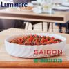 Luminarc P4021 - Khay Nướng Thủy Tinh Luminarc Smart Cuisine Trianon Tròn 26cm | Thủy Tinh Trắng sữa Cao cấp , Nhập Khẩu Pháp