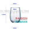 Deli JS5139-2B - Ly Thủy Tinh Deli Linka Blue Rock Glass 380ml | Thủy Tinh Cao Cấp