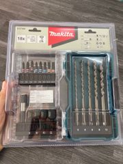 BỘ MŨI KHOAN VÀ MŨI VÍT(18 CÁI) Makita E-07082