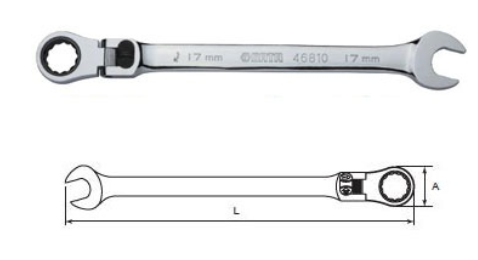 Cờ lê lắt léo tự động có chốt khóa 19mm Sata 46-812 (46812)