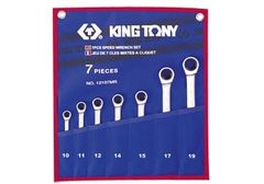 10-19mm bộ cờ lê vòng miệng 7 cái hệ mét Kingtony 12107MR