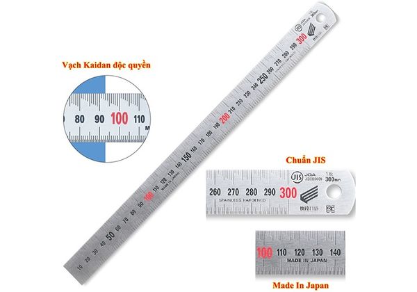 1000mm Thước lá inox mạ nhũ bạc Niigata Seiki SV-1000KD