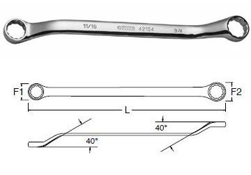 Cờ lê hai đầu vòng 10mm x 12mm Sata 42-202 (42202)